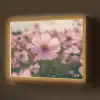 Bloemen - Paars - Wazig Light Box met batterij (Wandlamp) middel -z3d_website
