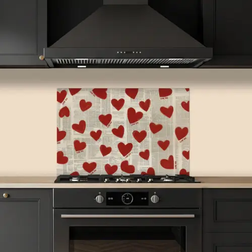 Hartjes - Krant - Loveyou keuken achterwand spatscherm klein -sfeer1
