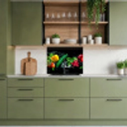 Groente - Splash - Zwart keuken achterwand 2 middel -sfeer3