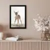 Hert - Baby hert - Dieren - Meisjes - Jongens - Kinderen fotolijst zwart zonder passe partout klein -sfeer5