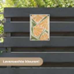 Blaadjes - Zachtoranje - Bloemen tuinposter los doek klein -sfeer3