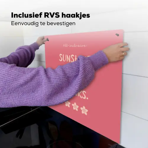 BBQ - Quote - Roze - Zomer Inductie beschemer met haakjes middel -ky-ophangen-nl
