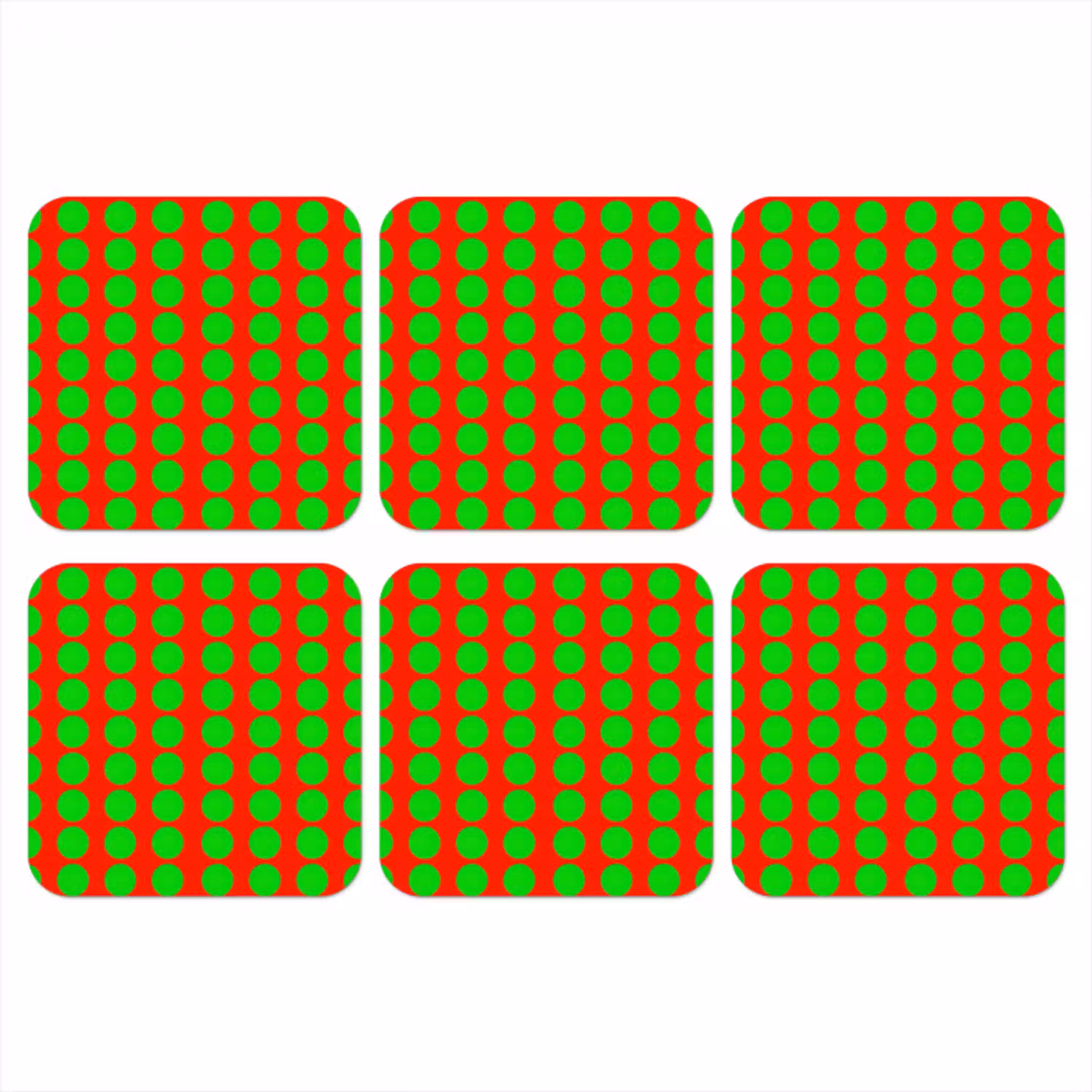 Stippen - Patroon - Groen onderzetter kurk middel 366 -3d
