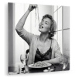 Vrouw - Spaghetti - Zwart - Wit plexiglas 5mm klein -zzzproduct_nieuw