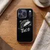 Taco - Kruiden - Witte krijtstijl - Tekst Telefoonhoesje iPhone 17 Pro klein -sfeer1