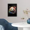 Panda - Graffiti - Dieren - Zwart - Kleuren fotolijst zwart zonder passe partout klein -sfeer4
