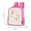 Walvis in pastel beige kleuren Kinderrugzak - Roze middel -productfoto_formaten
