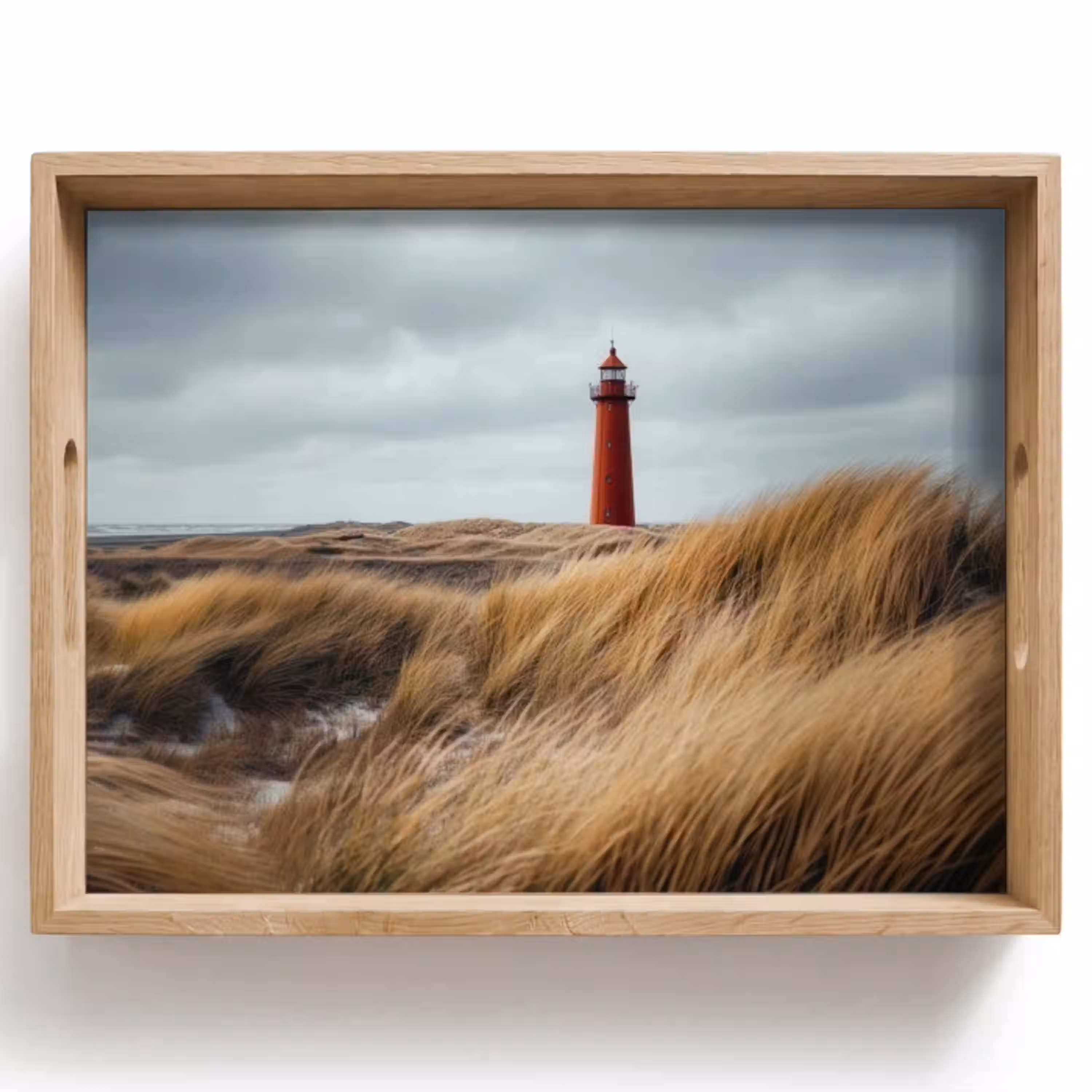 Duinen - Vuurtoren - Rood - Lucht Dienblad Rechthoek middel -z3d_shopping