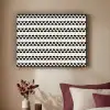 Harten - Lijn - Wit - Zwart Textielframe zwart klein 947 -sfeer1