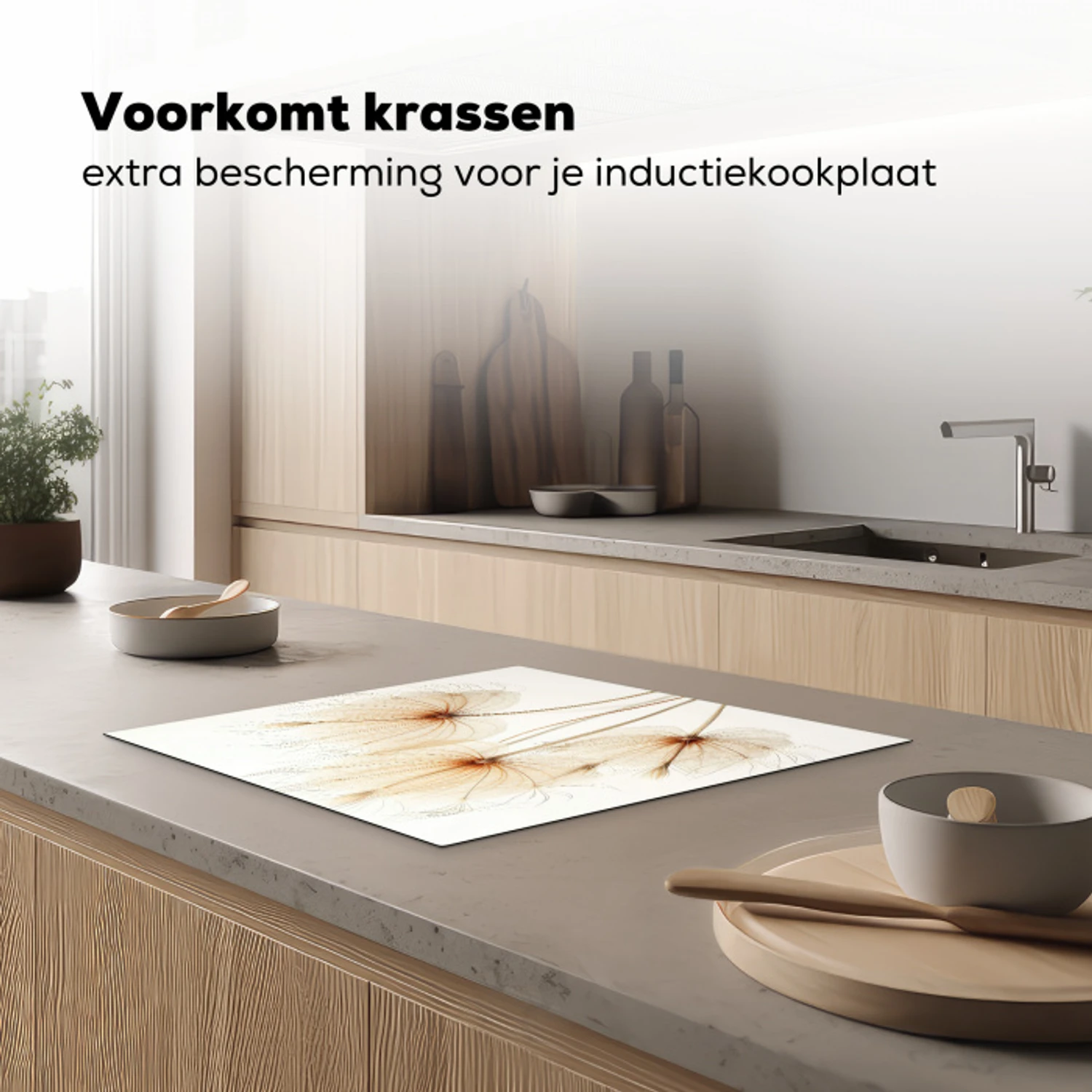 Elegantie in Transparantie Inductie beschermer vinyl 3mm middel -sfeer1