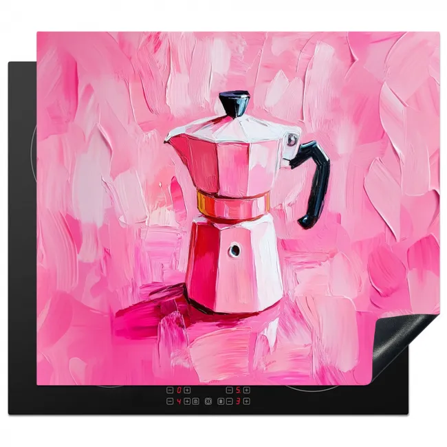 Roze - Verf - Coffee Inductie beschermer vinyl 3mm middel -3d