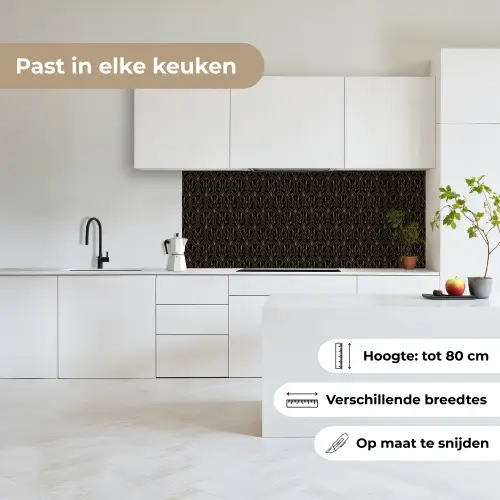 Goud - Zwart - Lijnen keuken achterwand 2 middel 871 -sfeer4_NL
