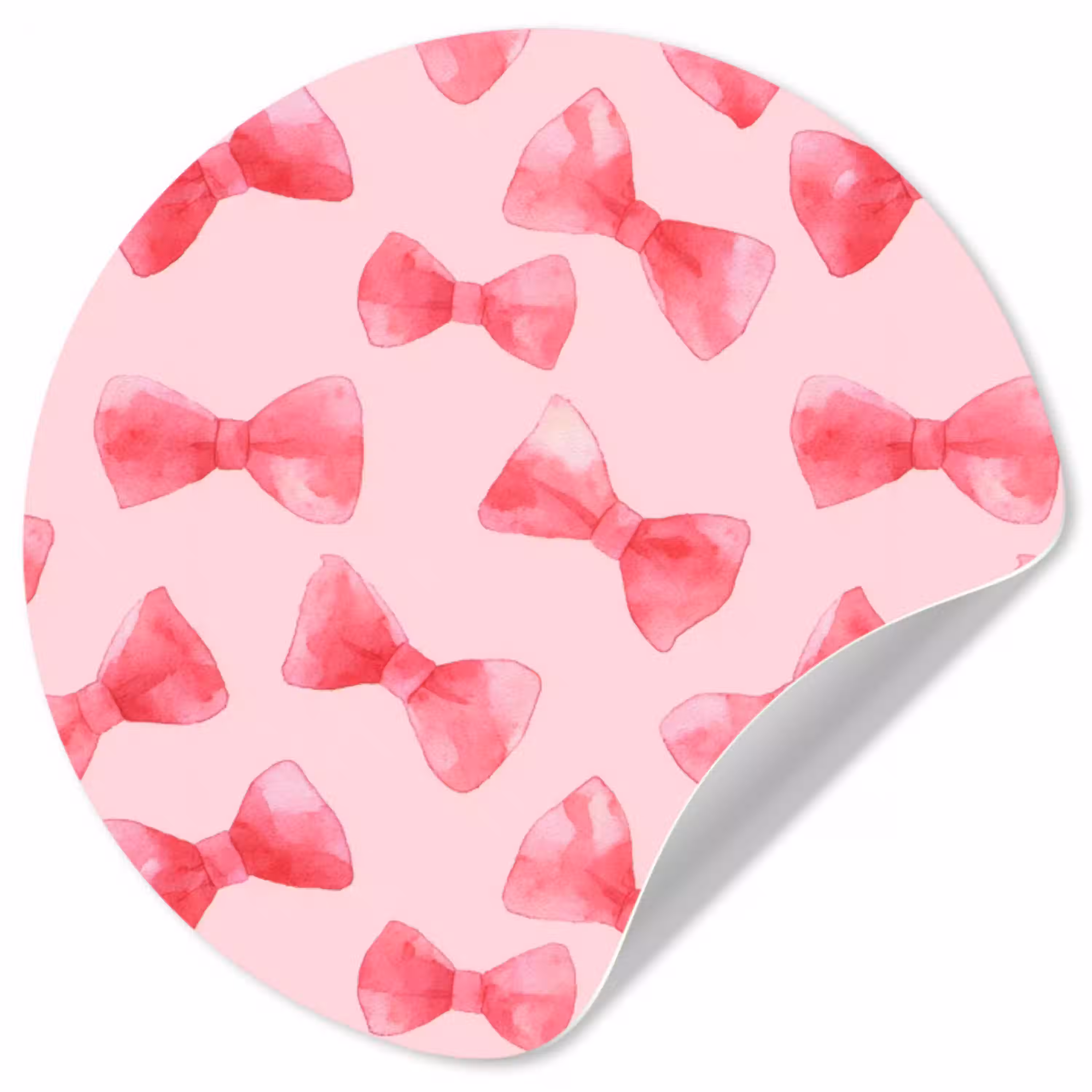 Strikken - Aquarel - Roze Wandcirkel behangsticker klein 186 -3d