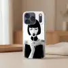 Vrouw - Lolly - Zwart - Wit Telefoonhoesje iPhone 17 Pro klein -sfeer2