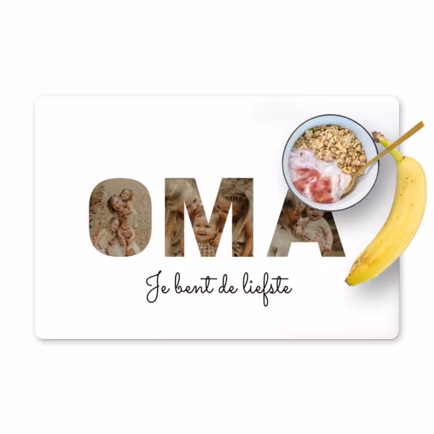 Gepersonaliseerde placemat - 6 stuks -  Oma - Lettercollage