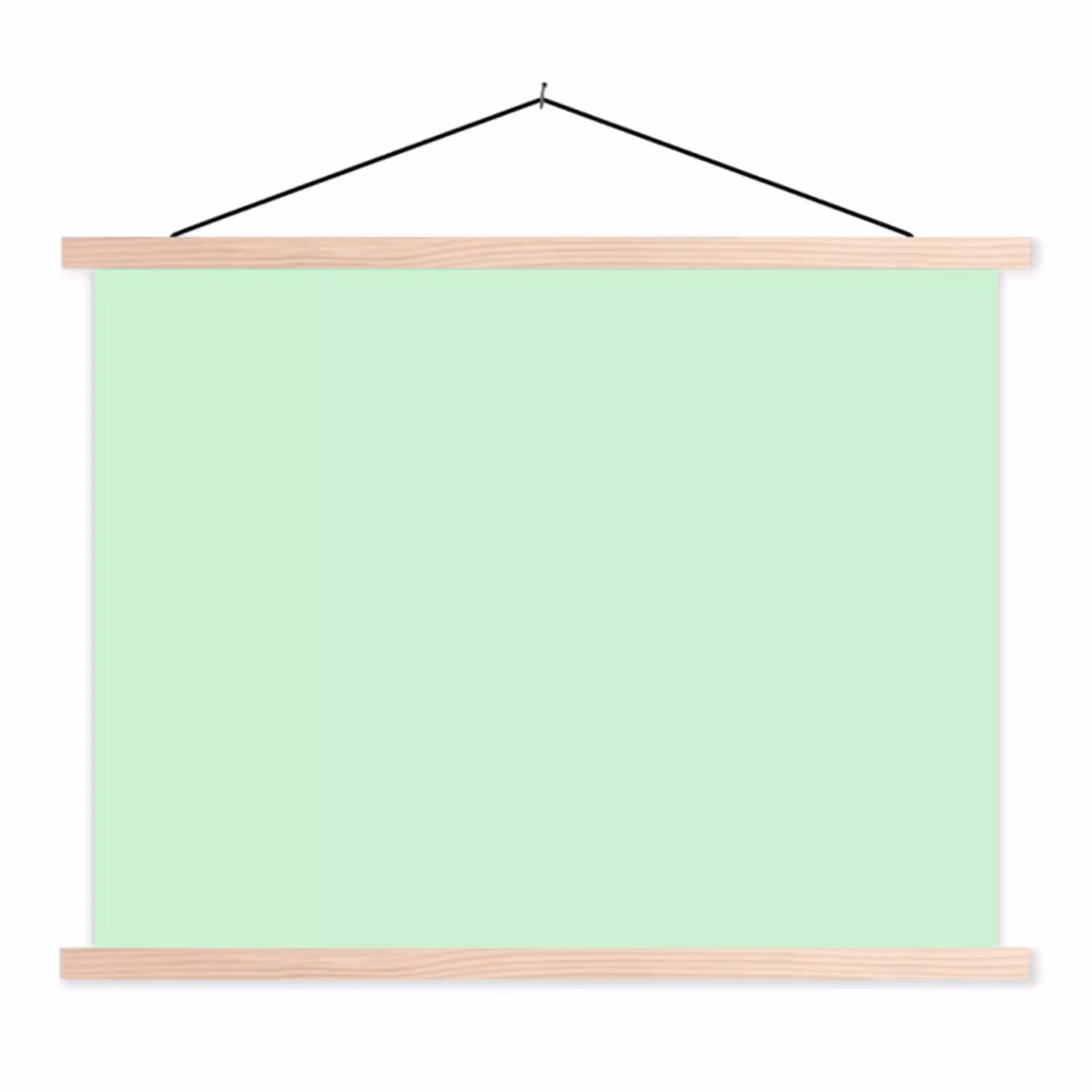 Pale - Mint - Groen textielposter latten blank klein 122 -3d