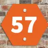Oranje - Traditioneel Naambord Hexagon klein -sfeer2