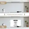 Spreuken - Hotel papa - Quotes - Vader keuken achterwand spatscherm klein -voor_na_NL