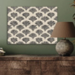 Waaiers - Botanisch - Zwart - Beige PET vilt klein 837 -sfeer2