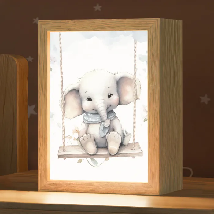 Olifant - Dier - Kinderen Light Box met kabel klein -zzz_3d_website