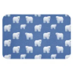 IJsbeer - Patroon - Blauw Badmat klein 997 -3d