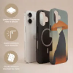 Minimalistisch - Silhouet - Oranje Toughcase MagSafe Apple iPhone 17 klein -USP_Lagen_FR