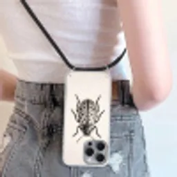 Kever - Insect - Vintage Hoesje iPhone 16 Pro Max met koord klein -sfeer5