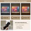 Felle bloemen - Dynamisch - Levendig Light Box met batterij (Wandlamp) middel -USP_lichtkleurNL