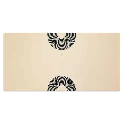 Geometrische bogen - Minimalistisch - Symmetrisch Muismat XXL klein -3d_leeg