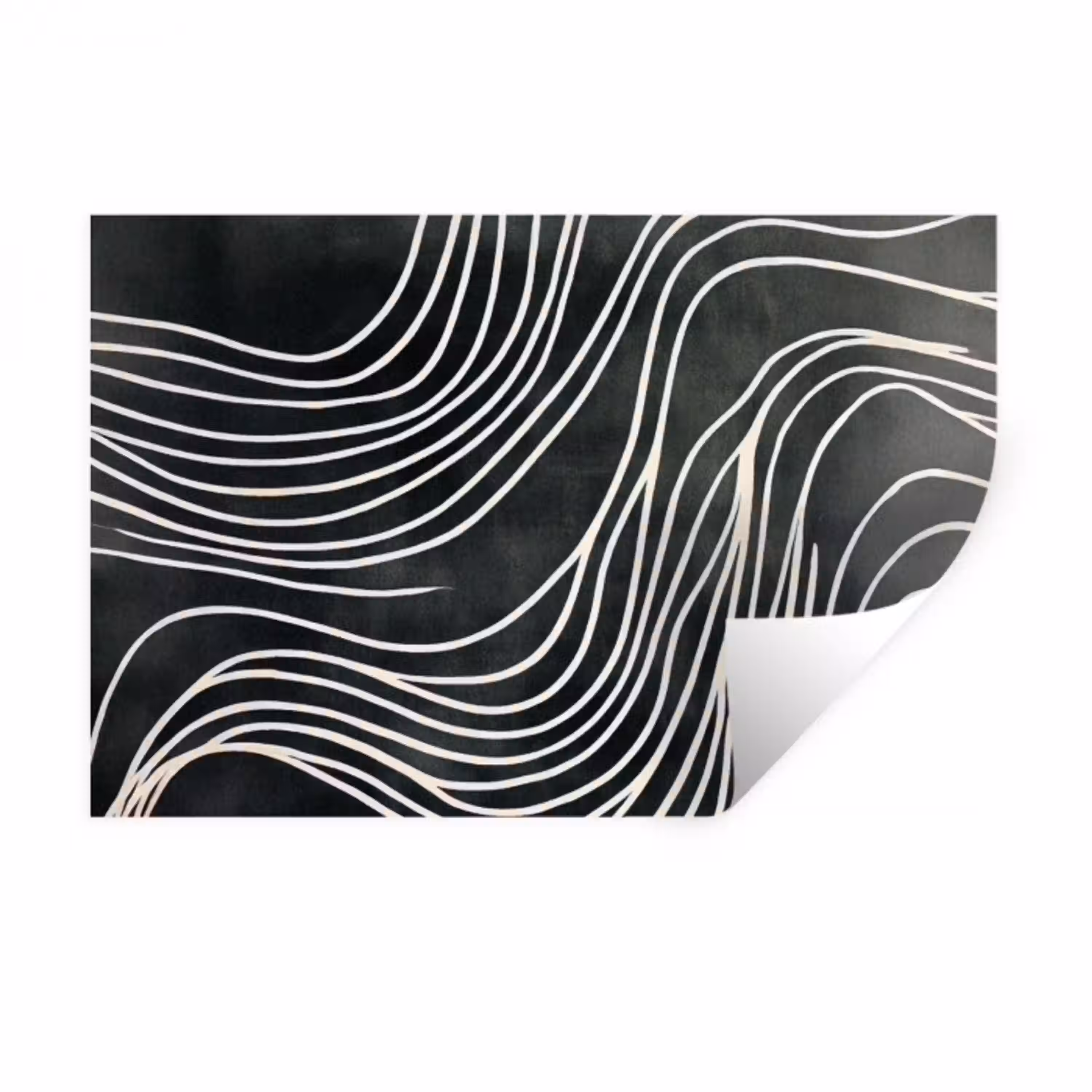 Lijnen - Patroon - Abstract - Wit Muursticker klein -3d