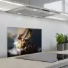 De storm op het meer van Galilea - Rembrandt van Rijn keuken achterwand spatscherm klein -3d_schuin