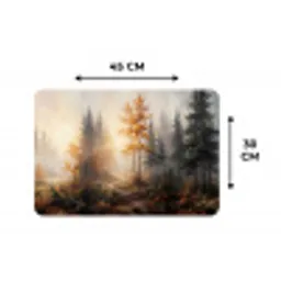 Bospad - Herfstbladeren - Natuur - Schilderachtig - Oranje Placemat vinyl groot -specs