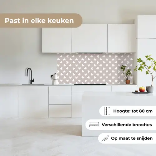 Design - Lijn - Patroon - Hart - Grijs keuken achterwand 2 middel 871 -sfeer4_NL