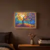 Boom - Zon - Verflook - Kleuren - Abstract Light Box met batterij (Wandlamp) middel -sfeer4