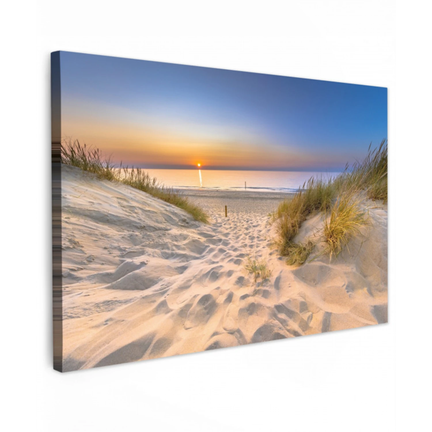 Avondrust aan Zee Tuinposter op houten frame 2 cm dik klein -3d