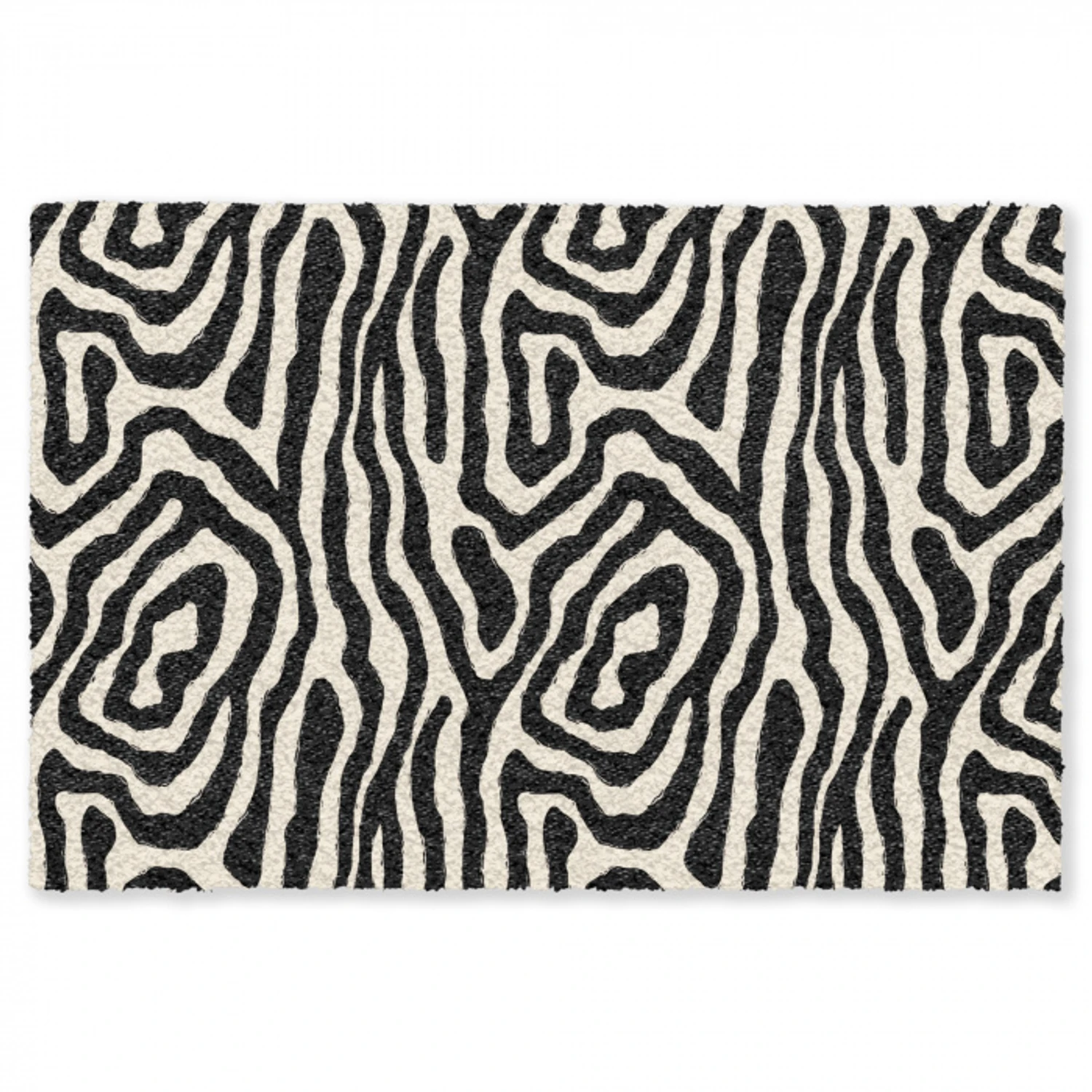 Zebra - Abstract - Zwart Vloerkleed Rechthoek klein 1091 -3d