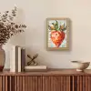 Aardbei - Rood - Mozaïek - Fruit Light Box met kabel (Tafellamp) klein -sfeer2