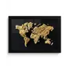 Wereldkaart - Pasta - Zwart fotolijst zwart zonder passe partout klein -3d