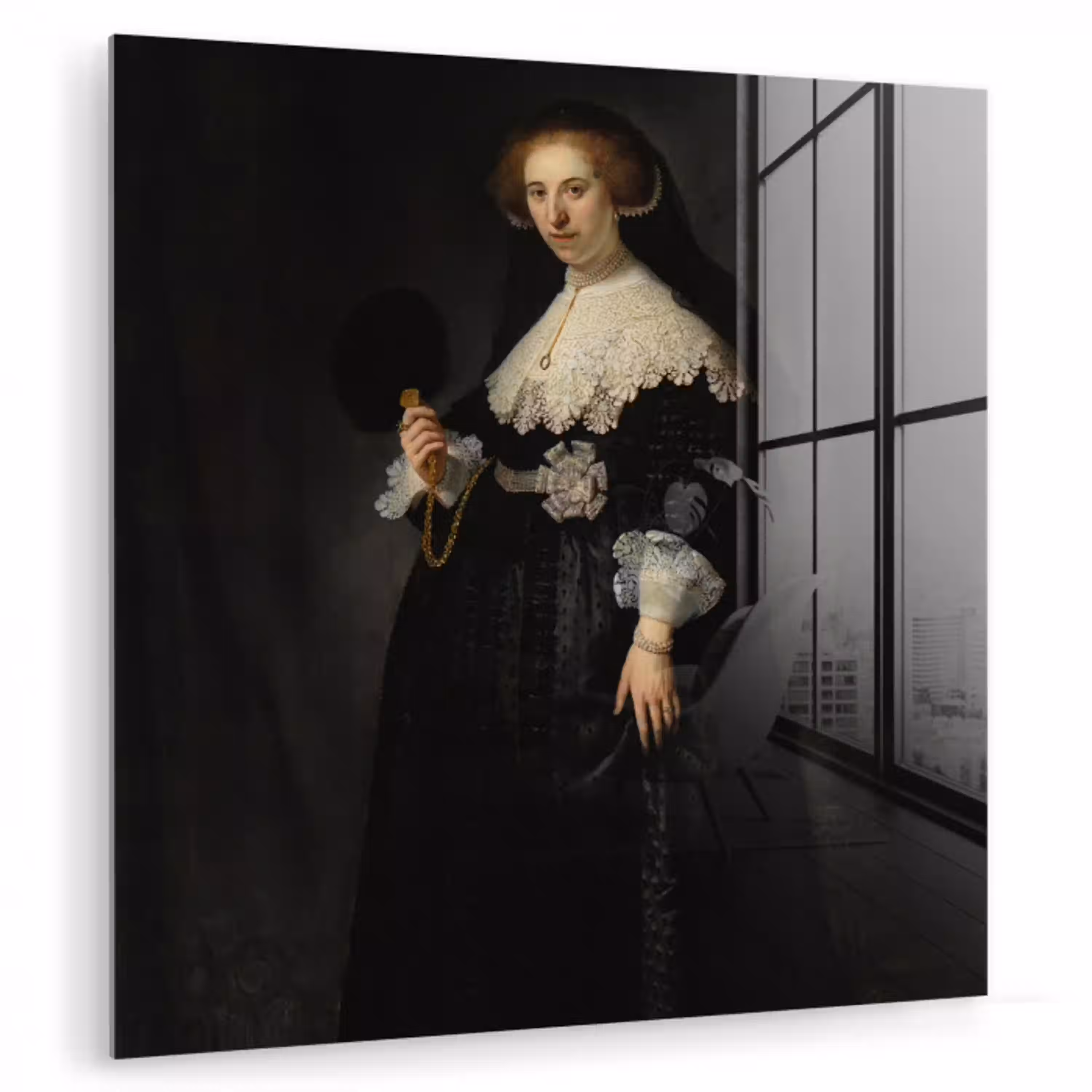Het huwelijksportret van Oopjen Coppit - Rembrandt van Rijn plexiglas 5mm klein -zzzproduct_nieuw