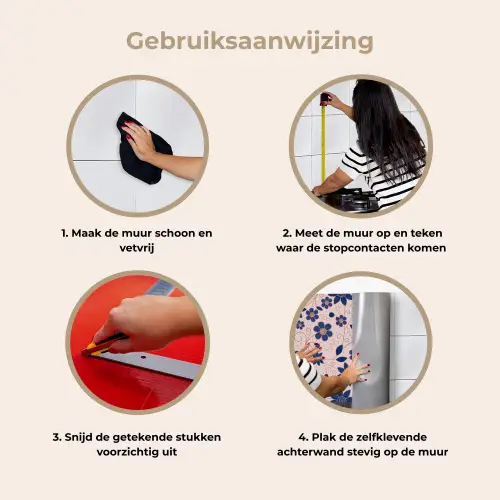 Bloemen - Blauw - Japan - Patronen keuken achterwand 2 middel 871 -gebruiksaanwijzing_NL