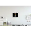 Ananas - Bloemen patroon - Goud - Delftsblauw textielposter latten blank klein -kinderkamer