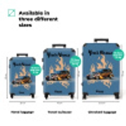 Zwarte auto met beige vlammen NBS - Handbagage koffer - Kinderen Unisex middel zzzzzzVergelijking_3EN