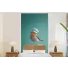 Roodborstje - Vogel - Koksmuts - Sokkel fotobehang vinyl groot -bed