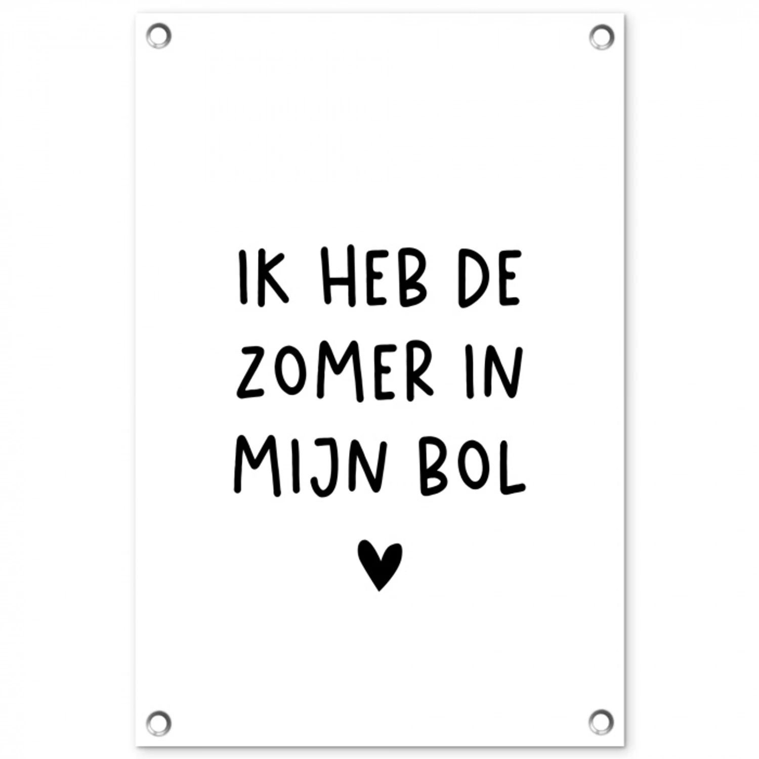 Quotes - Spreuken - André Hazes - Ik heb de zomer in mijn bol tuinposter los doek klein -3d