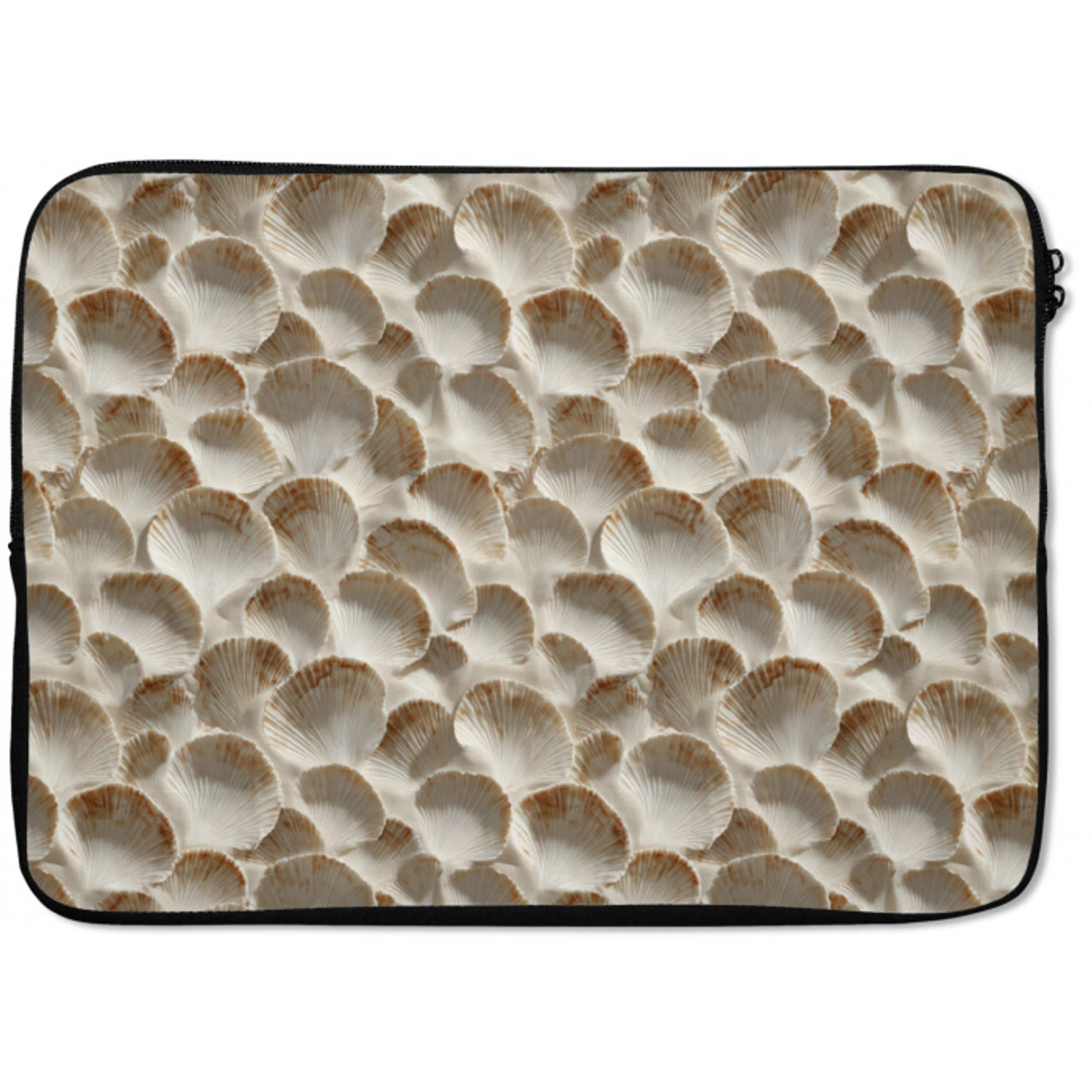 Schelpen - Waaiervorm - Wit laptophoes neopreen klein 279 -zkaufland3dotto