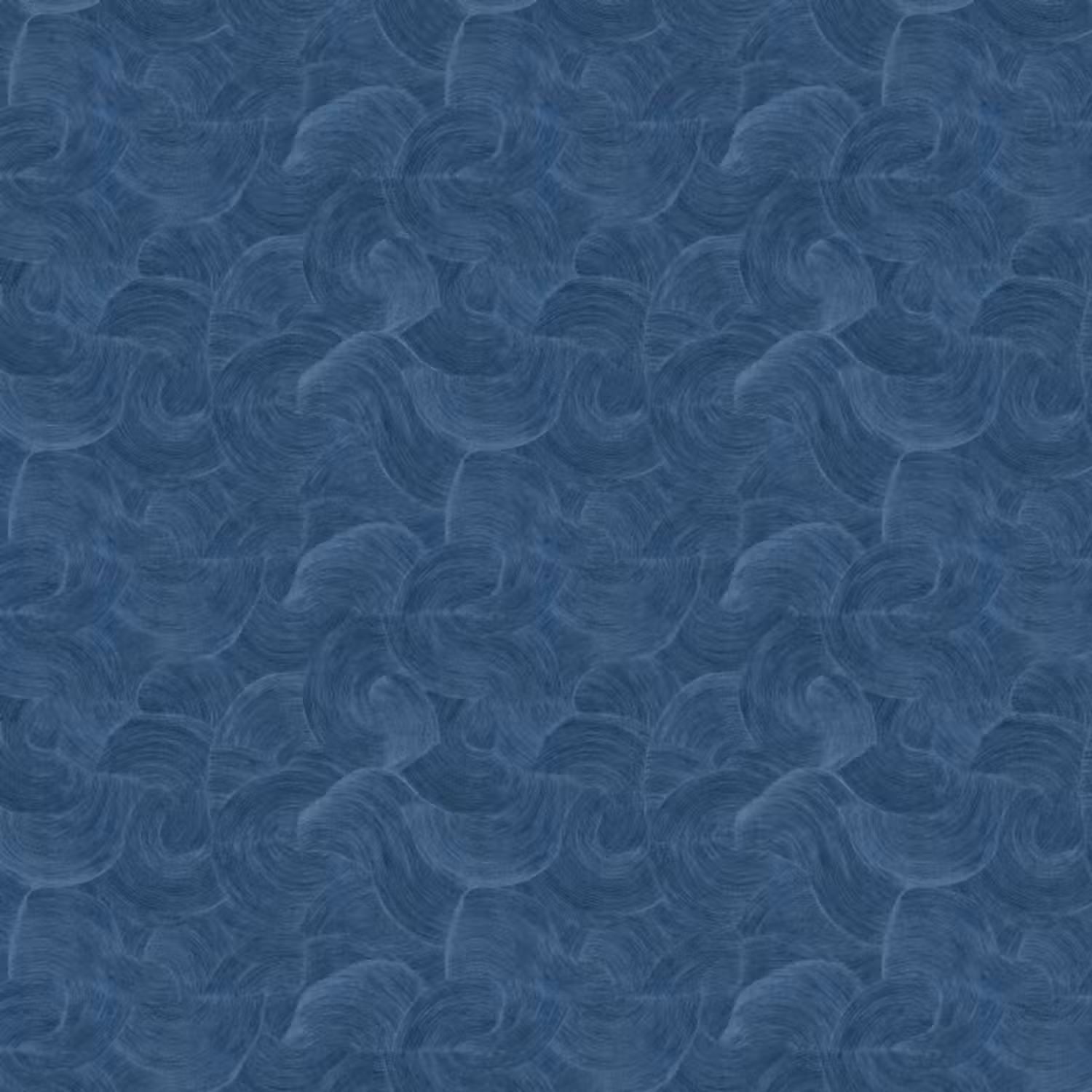 Behang - Golven - Textuur - Patroon - Blauw