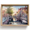 Brug - Stad - Huizen - Boot Dienblad Rechthoek middel -z3d_shopping