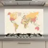 Wereldkaart - Realistisch - Beige keuken achterwand spatscherm klein -3d_website