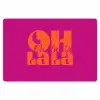 Oh la la - Roze - Oranje - Gestapelde letters Placemat vinyl groot -zzsfeer1_Kitchenyeah-website
