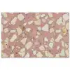 Roze - Decoratie - Stenen - Terrazzo tuinposter los doek groot -3d